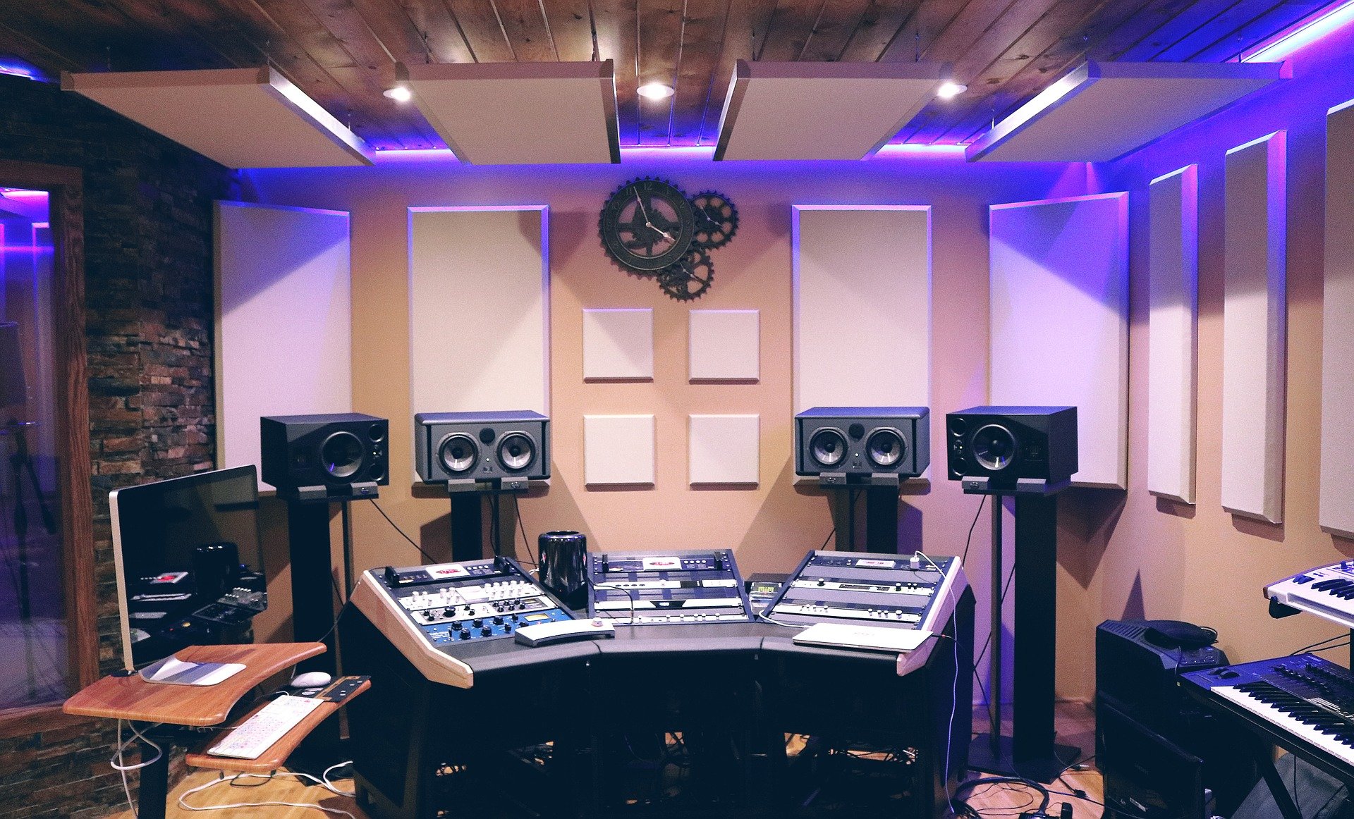 Studio Monitors and Speakers in a studio