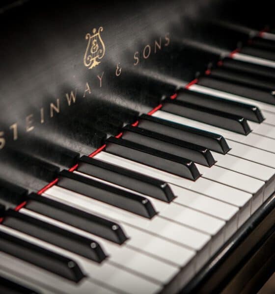 Keyboard of a vintage Steinway B211 Grand Piano