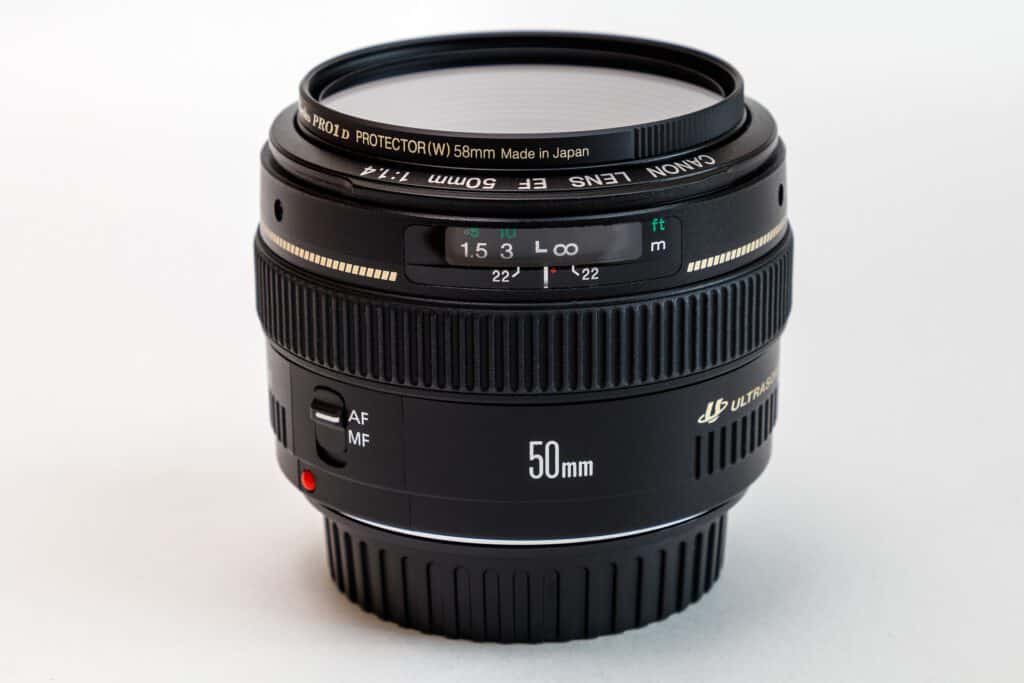 Canon 50mm Prime Lens of a studio magazine